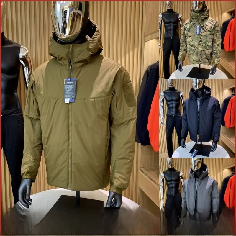 

Winter Men's Lightweight Thiened Warm Cotton Jaet Outdoor Fly Bird Strong Goods Stand Fit Youth Faion Long Sve Ho...