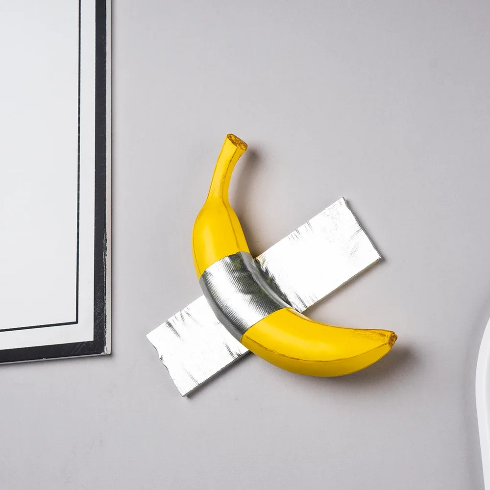 Vilead Resin Tape Banana Comedian Figurine Wall Art Bathroom Living Room Kitchen Wall Decor Decoration Porch Entrance Interior