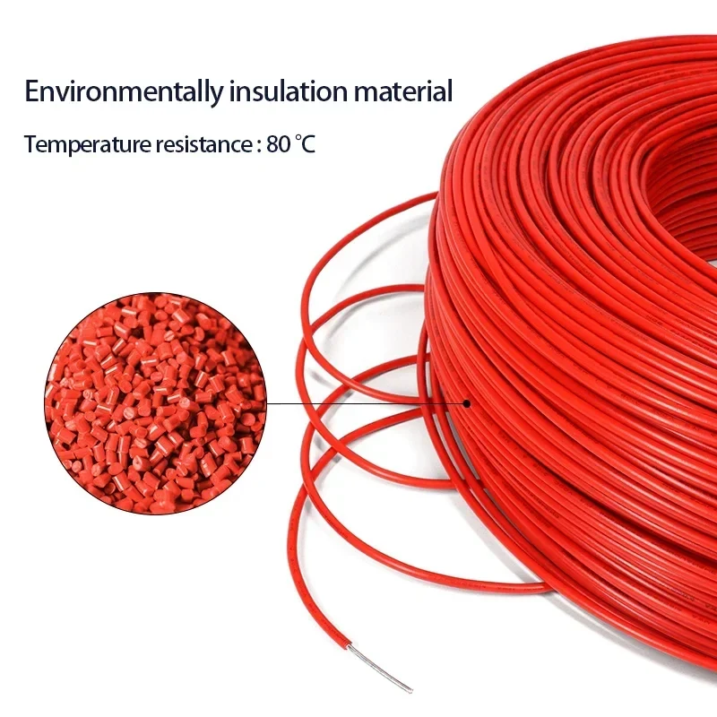2/5/10m 1007 Electric Copper Wire 26 24 22 20 18 16 14AWG Single Core  PVC Insulated Solid Line Tinned Plating Electric Cable