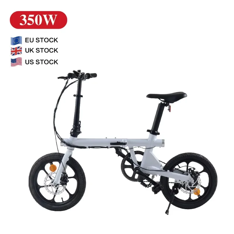 

Small Folding Electric Bike 36V 5.2ah Ebike 250W Electrical Foldable Bicycle EU/US Warehouse Stock Chargeable 16 Inch Ce 1 Speed