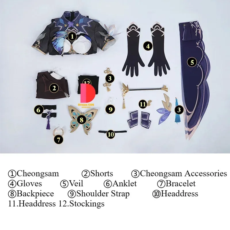 لعبة هونكاي ستار رايل أبونيا أزياء تنكرية فستان يناسب شيونغسام زي للنساء فتاة مجموعة كاملة الزي كرنفال الهالوين