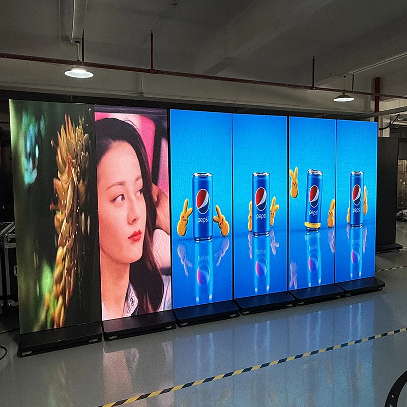 New All-in-One Instant Setup Connectable Foldable LED Display Advertising Poster Screen for Retail Store Elevator Wayfinding