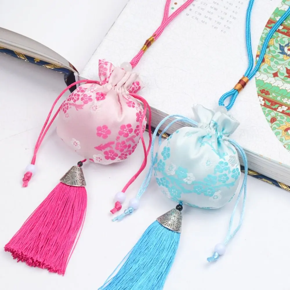 Smooth Flower Women Sachet Hanging Tassel Jewelry Storage Bag Pendant Bedroom Decoration Chinese Style Sachet Girl