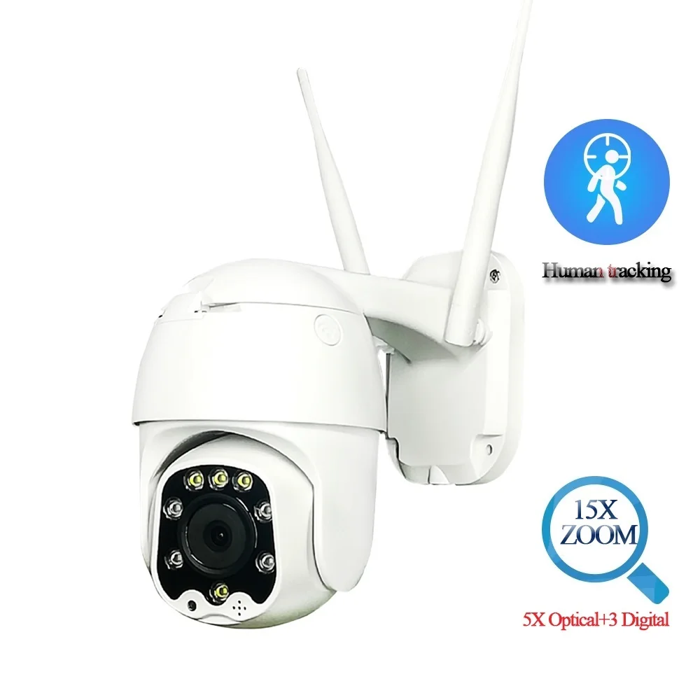 

New 5MP Wireless 5X Zoom MINI PTZ IP WIFI Camera Speed Dome CCTV Video Security Cam RTSP Outdoor IR 30M Two Way Audio P2P CamHi