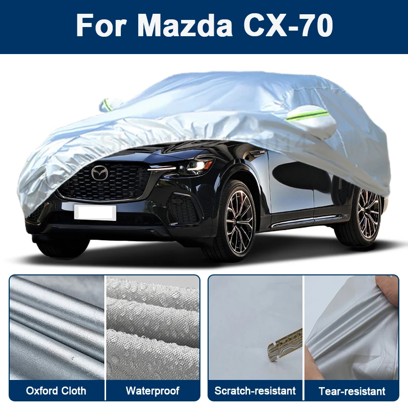 

Всепогодный чехол для автомобиля Mazda CX-70 с отражающими полосами, водонепроницаемый, снегозащитный, пылезащитный, с защитой от УФ-излучения, автоаксессуары