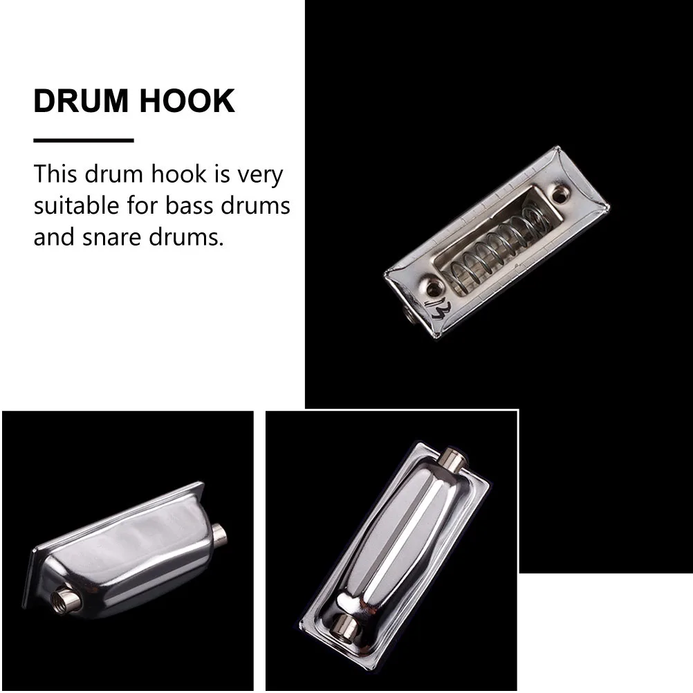 

2pcs Snare Drum Lug Metal Connector Double End Drum Hook Claw Lugs Tube Strong Durable Replacement Parts Accessories
