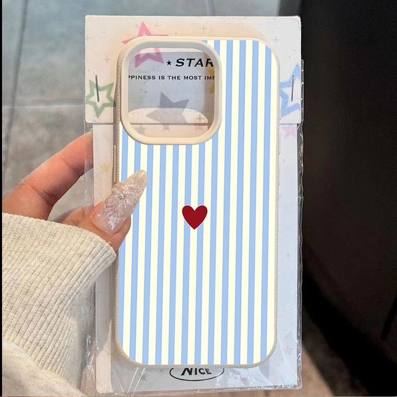 INS Cute Small Love Heart Fresh Phone Case For Samsung Galaxy A17 A37 A57 A56 A55 A54 S26 S25 S24 Ultra S23 FE S22 Plus 5G Cover