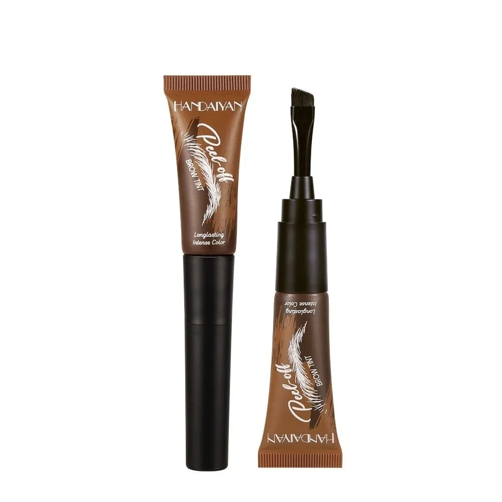 Quick-Drying Peel-off Eyebrow Gel Long Lasting Multi-Shade Selection Brow Enhancer Brush Head Design Natural Look Eyebrow Tint