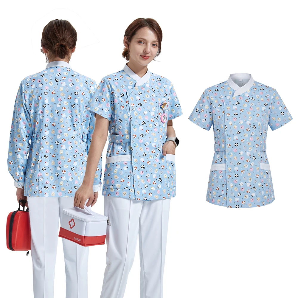 nurse-scrub-sets-women-top-and-pants-polyester-medical-clothes-beautician-spa-hospital-workwear-suits-801
