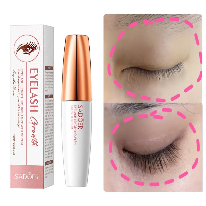 Sérum para crescimento de cílios, sérum nutritivo para cílios e sobrancelhas, para alongamento de cílios, mais espessos, maquiagem cosmética para os olhos