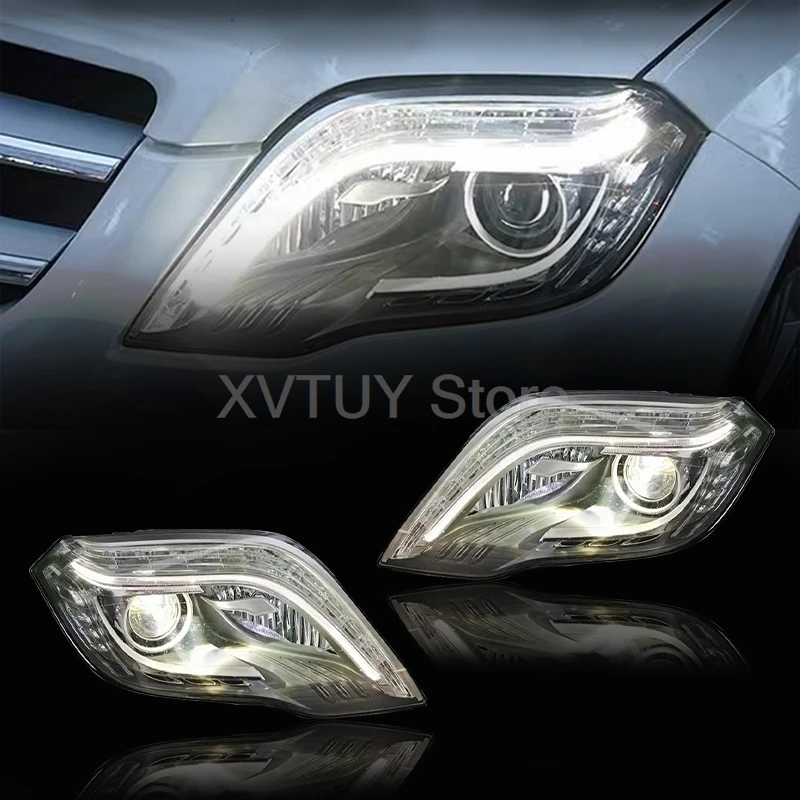 Car Lights for Benz GLK 2013 2014 2015 Headlights GLK200 GLK260 LED Headlamps DRL Dynamic Signal Projector Lens Auto Accessories