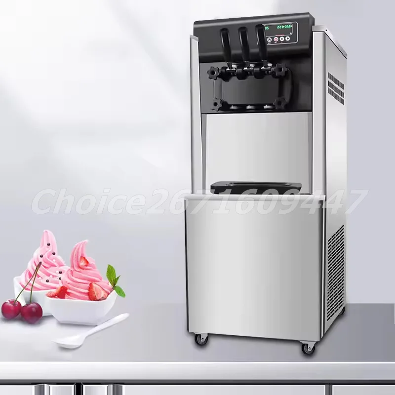 

Commercial 3 Flavors Ice Cream Makers Vertical Soft Ice Cream Making Machine Frozen Yogurt Ice Cream Machine