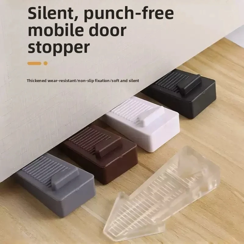

Anti-Slam & Anti-Pinch Silicone Door Wedge: Reusable Non-Slip Child Safety Stopper for Home & Office