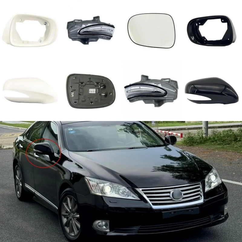 

For Lexus ES240 ES250 ES335 IS250 IS300 IS350 2009-2012 Rearview Mirror Cover Mirror Frame Turn Signal Lamp Mirror Glass Heated