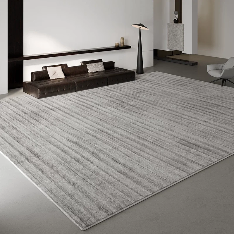 Italian Minimalist Carpets for Living Room Light Luxury Bedroom Decor Carpet Gray Bedside Plush Rug Soft Home Thicken Floor Mat