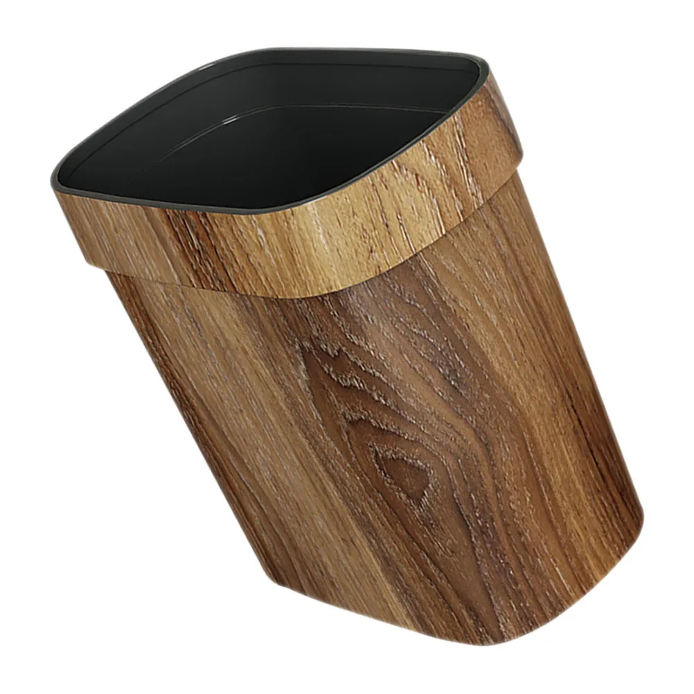 

PP Material Large Garbage Bin Vintage Style Kitchen Trash Bucket Home Bathroom Waste Storage Container Multipurpose Household