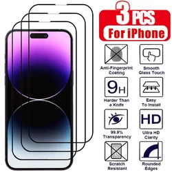 Cristal templado Para IPhone 16 15 14 13 12 11 Pro Max Película iPhone14 Promax Protector Pantalla iPhone13 14Pro Película Frontal HD Vidrio iPhone12 14 Plus Película Frontal iPhone15 ProMax Película Teléfono y Cámara