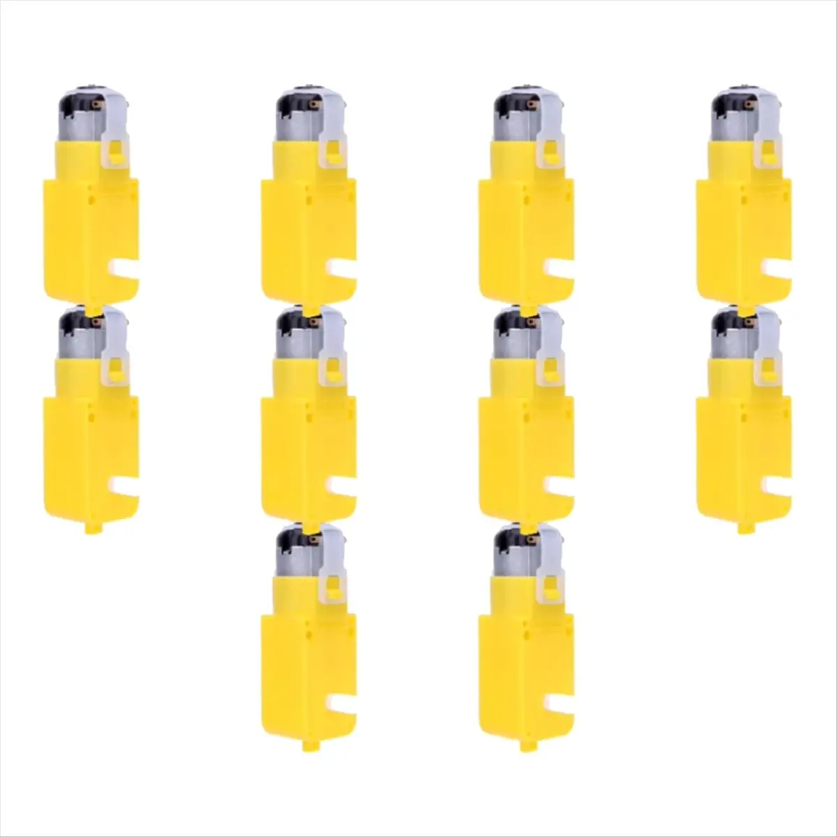 A59E 10Pcs TT Motor Module for DIY Smart Car Robot DC 3-12V Dual Shaft Geared Motor Gearmotor for Robotics and Smart Vehicles