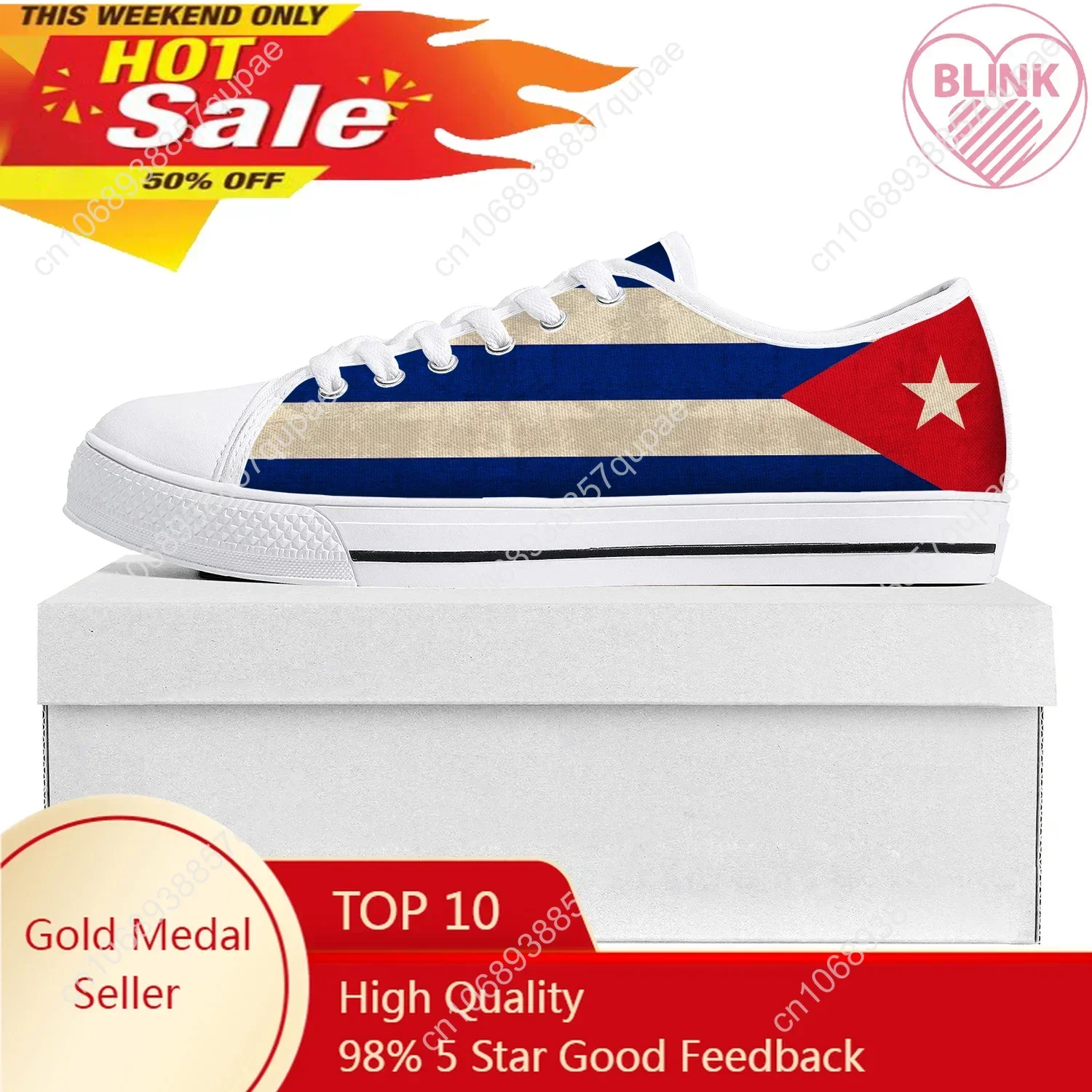 

Cuban Flag Low Top High Quality Sneakers Mens Womens Teenager Canvas Sneaker Cuba Prode Casual Couple Shoes Custom Shoe