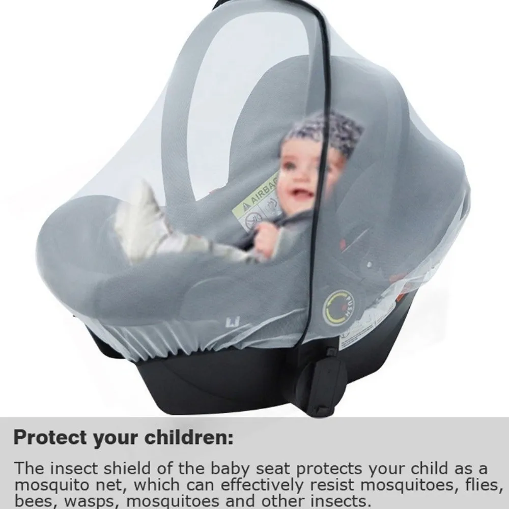 Safe Polyester Baby Basket Shield Fine Mesh Anti-insect Baby Mosquito Net Universal Fit Portable Insect Mesh Shield Travel