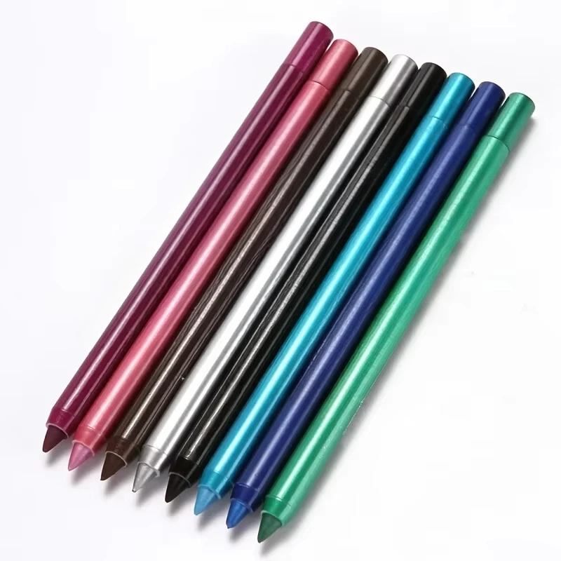 Zijderups Parelmoer Oogschaduw Pen Eyeliner Gel Waterdichte Wenkbrauw Pen Hoogglans Kleur Pen