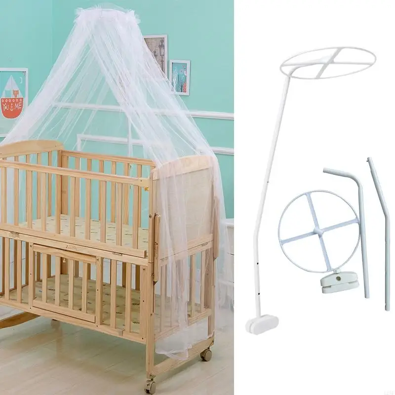 Bed Canopy Stand Holder for Girls Bed Mosquito Net for Baby, Kids Indoor Round Dome Mosquito Net Stand Reading Playing 425F