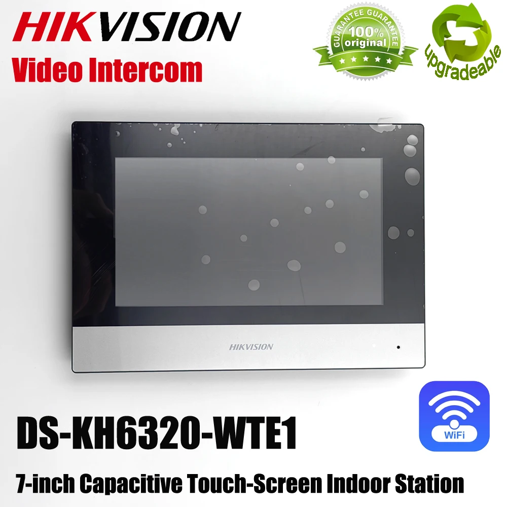 Hikvision DS-KH6320-WTE1 Video Intercom Indoor Station 7-Inch Touch Screen Standard POE WIFI Wireless Monitor