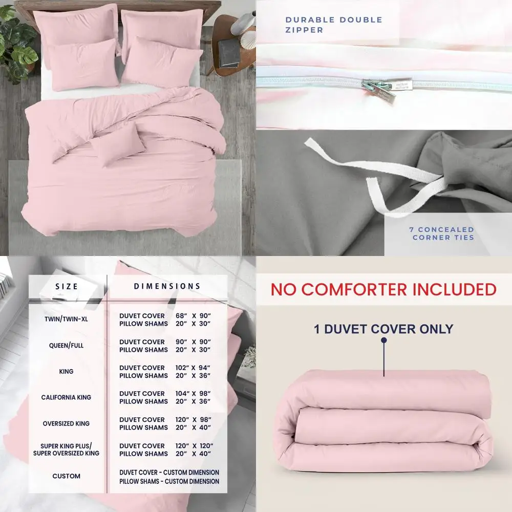 قطعة واحدة من غطاء لحاف بحجم كينغ فقط - 100% قطن مصري ساتين 600 خيط عدد فائق النعومة ومتين ومريح