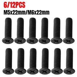 12/6Pcs Drill Chuck Shank Adapter Screw Left Hand Thread Fit UNF Fixing Screws M5 M6 22mm Professional Metal Tools Accessories