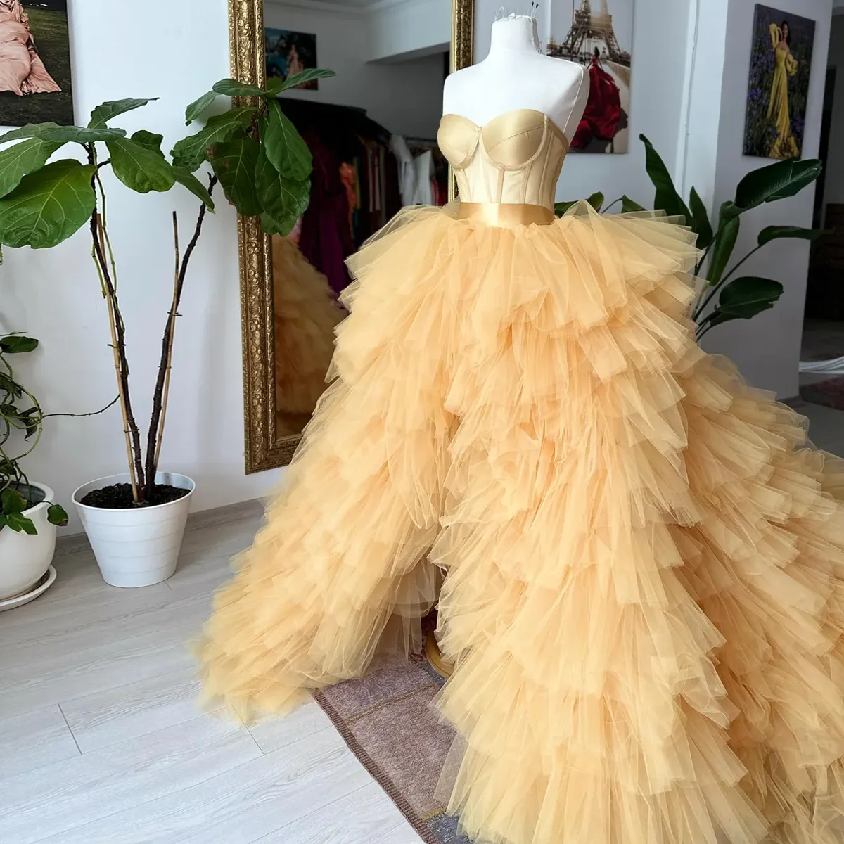 

Fluffy Ruffle Skirt Puffy Layers Long Flying Skirts Dramatic Dance Show Performance Skirt Women Theater Outfit NO TOP Custom