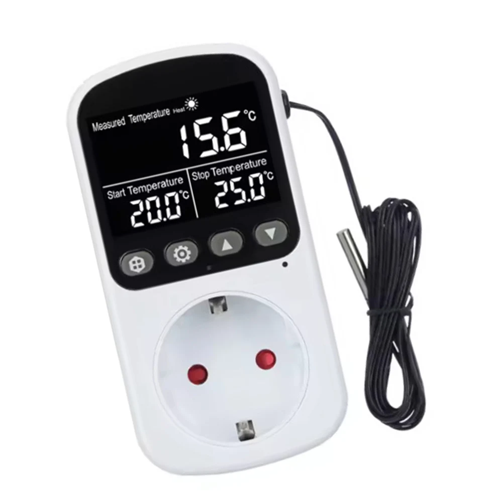 AC Socket Outlet Temperature Controller European Standard Socket Low Power Consumption Optimal Temperature Range