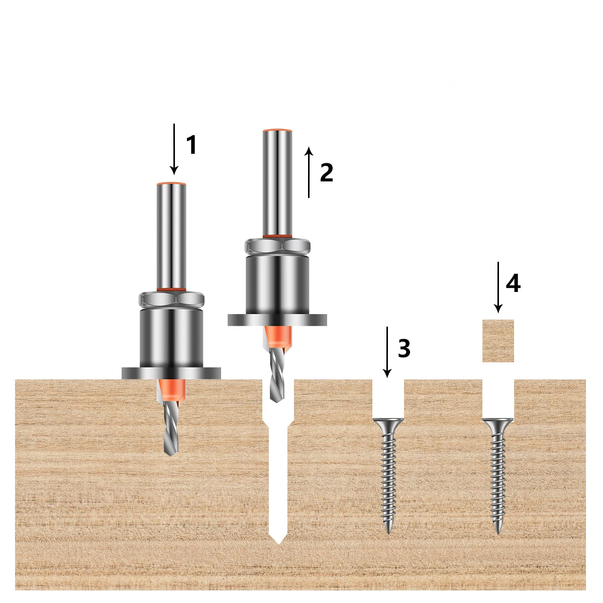 8mm Shank HSS svasatore lavorazione del legno fresa fresa estrattore a vite strumenti di demolizione Remon per fresa per legno