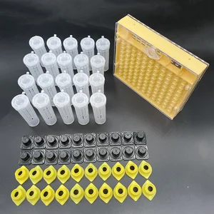 Kiti Arı Kraliçe Yetiştirme Kafesi bir Hücre Plastik Kapak, Taban Kutusu, Fincan, Kraliçe arılar, Arı Malzemeleri, arıcılık, Set 1 8 en çok satılan, arı kafesi - №4