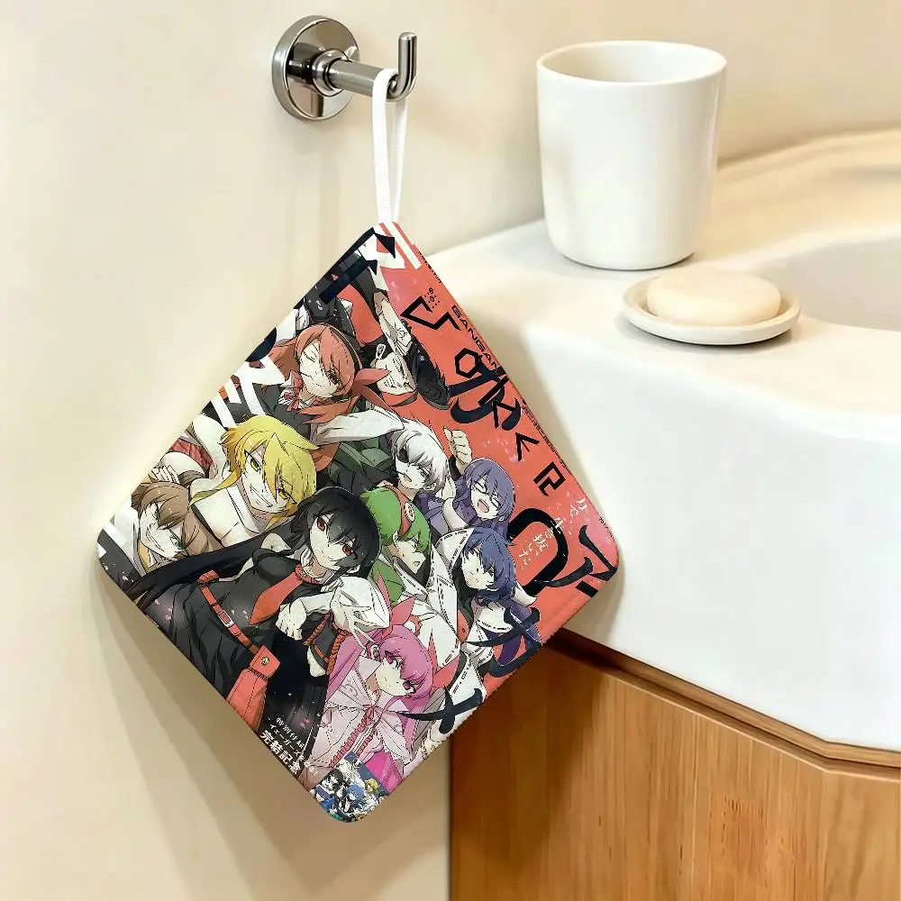 Anime A-Akame Ga Kill Polyester Cotton Hanging Kitchen Towel, Soft Hand Wiping Towel, Reusable for Kitchen Bathroom Home