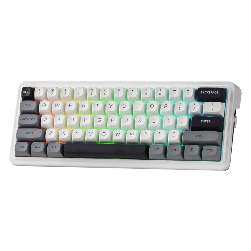 

Redragon K722 PRO, 60% беспроводная прокладка, RGB игровая 61-клавишная компактная механическая клавиатура с возможностью горячей замены и свободным разъемом