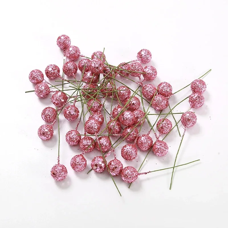 50/100 stücke Hause Dekoration Berry Künstliche Schaum Blume Weihnachten Baum Weihnachten Party Decor Kuchen Geschenk Box Dekoration Zubehör – Detail 9