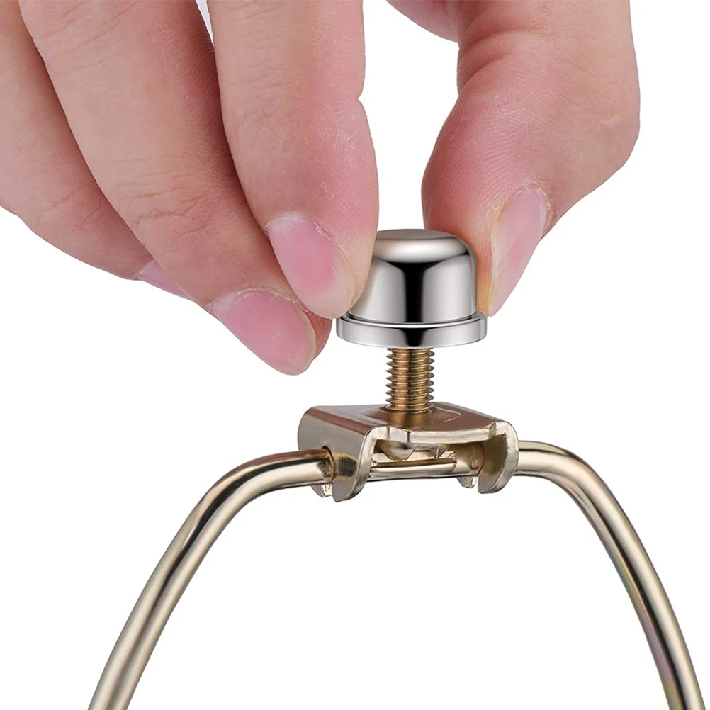 

8pcs Tall Lamp Finial Caps Light Screw Caps Sturdy Lampshade Holder Harp Finial Knob Corrosion-Resistant Decorative For Bedroom