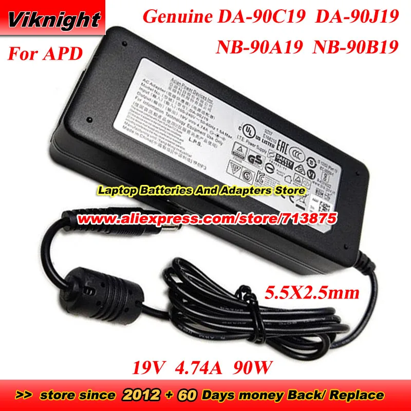 Genuine APD DA-90C19 DA-90J19 NB-90A19 NB-90B19 AC Adapter 19V 4.74A 90W for WD PR4100 NAS EX4100 DNS-340L GNB-G5 N2B1DD2 AP2011