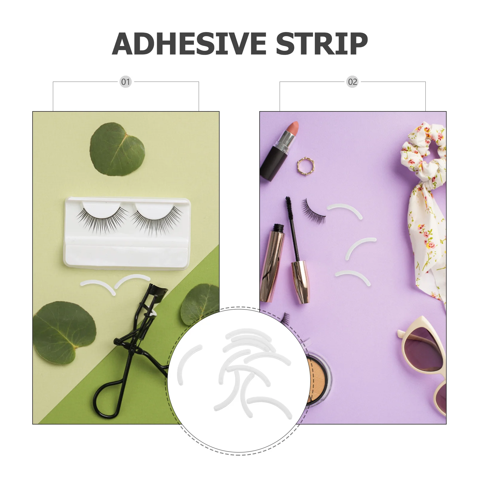 11개 속눈썹 연장 연습 스트립 재사용 가능한 속눈썹 연습 키트 자연스러운 볼륨 인조 속눈썹 디스플레이 홀더 도구
