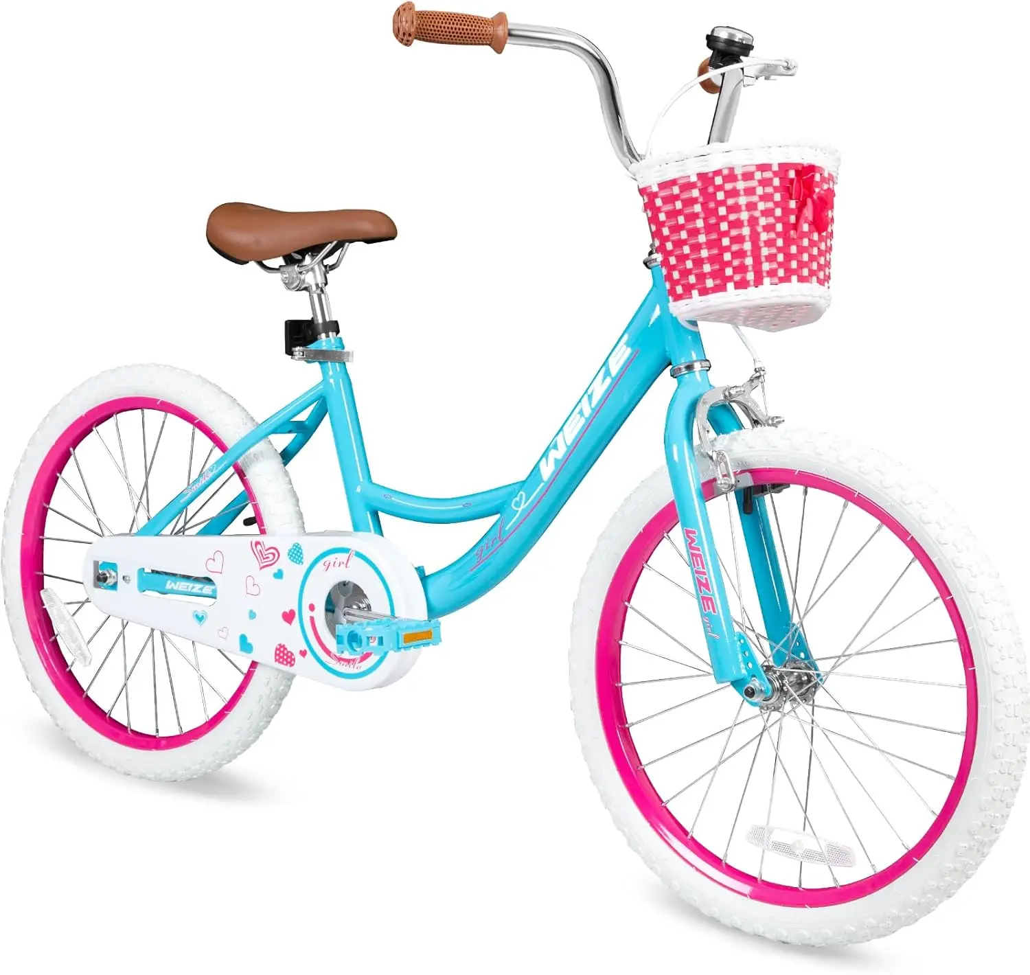 Girls Bike for 3-12 Years Old Kids, 14 16 20 Inch Kids Bike with Training Wheels, Streamers, Basket and Doll Seat