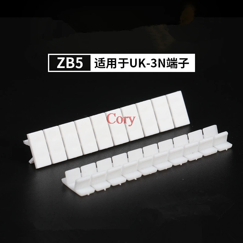 10pcs ZB5 Zack Marker Strips With Standard Numbering With Blank for UK Series and ST and PT DIN Rail Terminal Blocks White CZYC