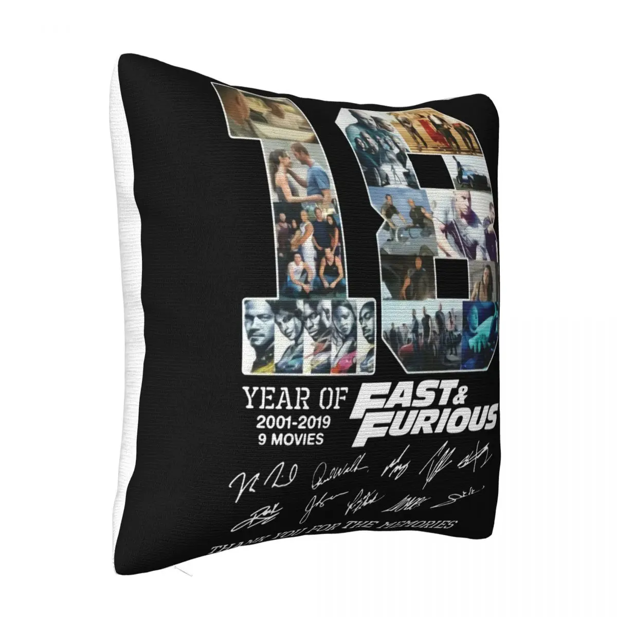 18 Year Of Fast Furius Thank You For Your Memories Funny Print B Hot Casual Logo Pillow Case