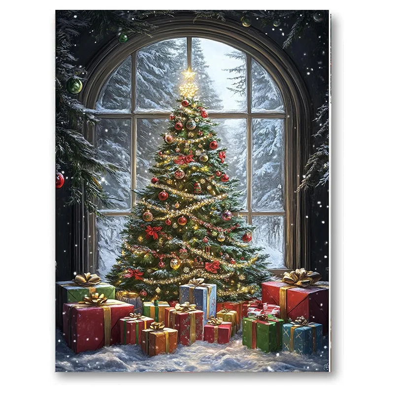 AB Bohrer Erwachsene Diamant Malerei Set Weihnachtsbaum Muster Strass Kunst Malerei Set Home Decor Weihnachten Dekoration Malerei