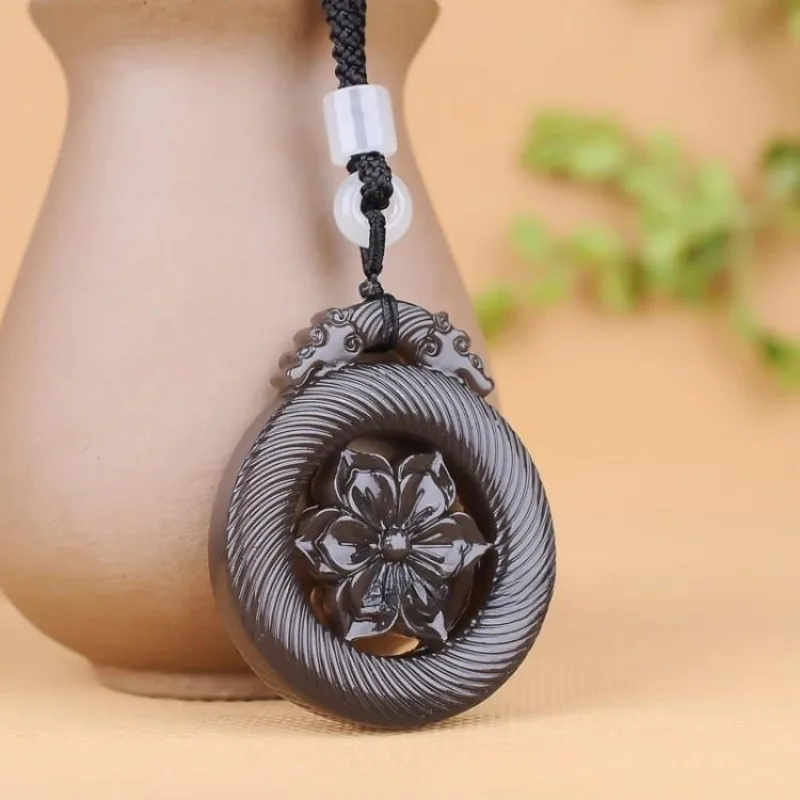 XSilk-Collier pendentif fleur de saphir pour femme, iang Hetian, pull, floraison, richesse, diversifier