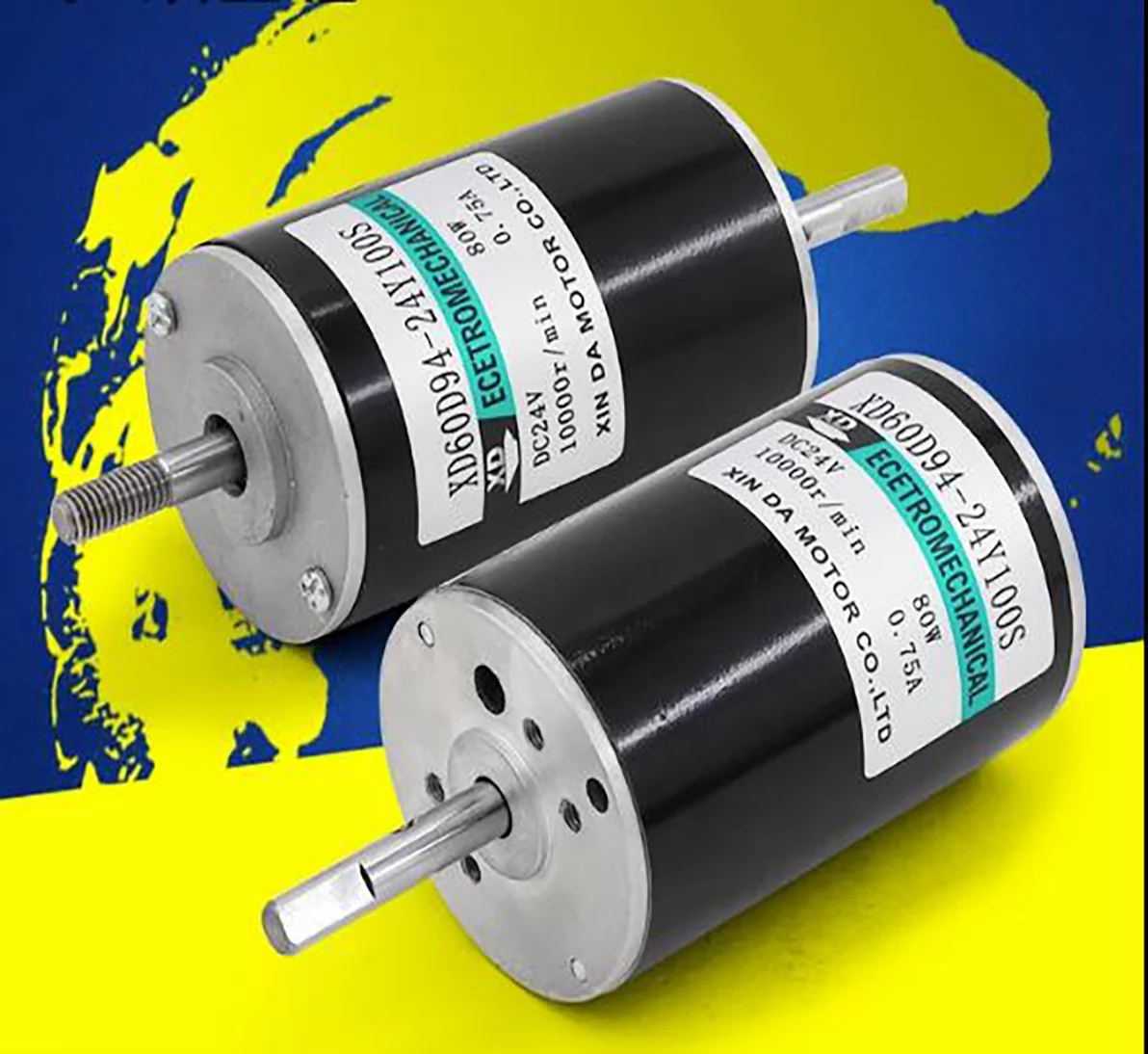 

12v24v DC High-Speed Motor Micro Small 80W Double Output Shaft Forward And Reverse Speed Regulation Electric Small Motor