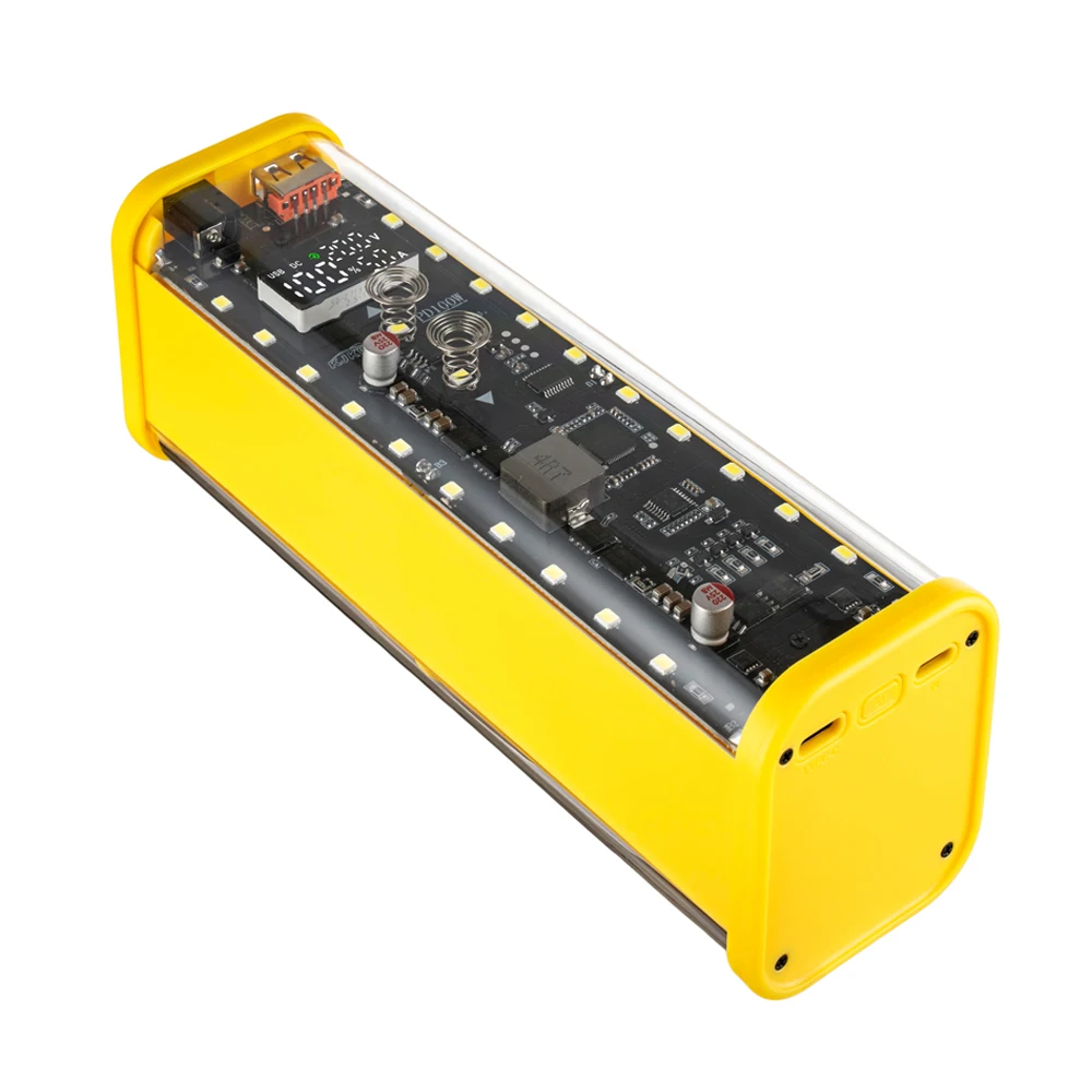 PD 100W Super-Schnell-Ladegerät Powerbank-Kit, lötfrei, 8-Zellen 21700 Batteriehalter, DIY-Ladegerät, transparente Hülle – Detail 17
