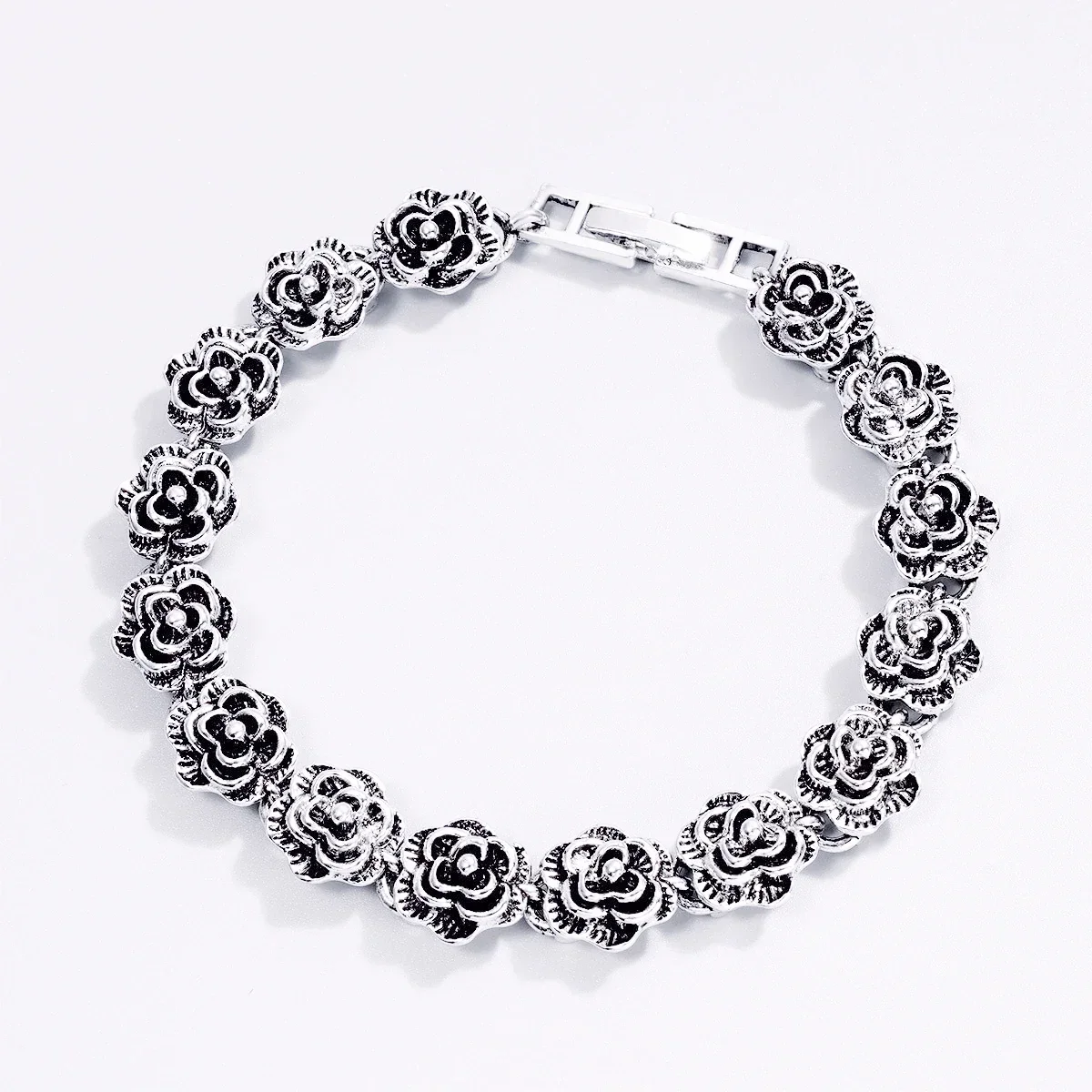 Elegant Inlaid Rhinestone Bracelets Rose Flower Bracelet For Women Fashion Jewelry Accessories Party Gifts Браслет Free Shipping