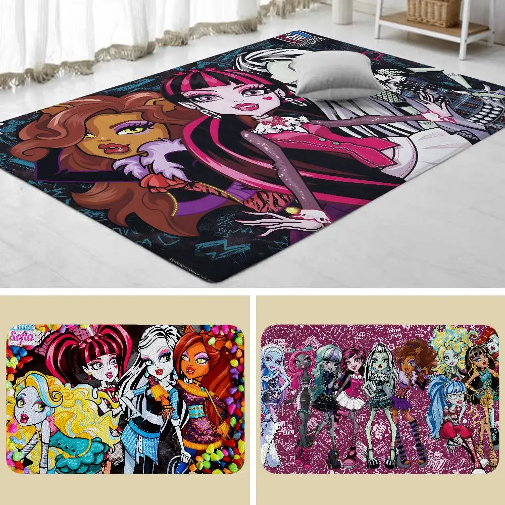 Anime-E-MonsterS Floor Mats Home Laundry Rug Carpet For Living Room Decor Lounge Area Anti-slip Foot Mat Entrance Doormat view 2