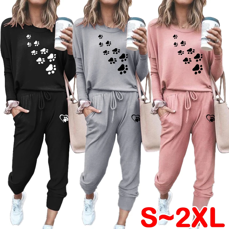 

Women's fashion long sleeved pants 2-piece set casual women's jogging sportswear hooded sweater long pants sportswear set