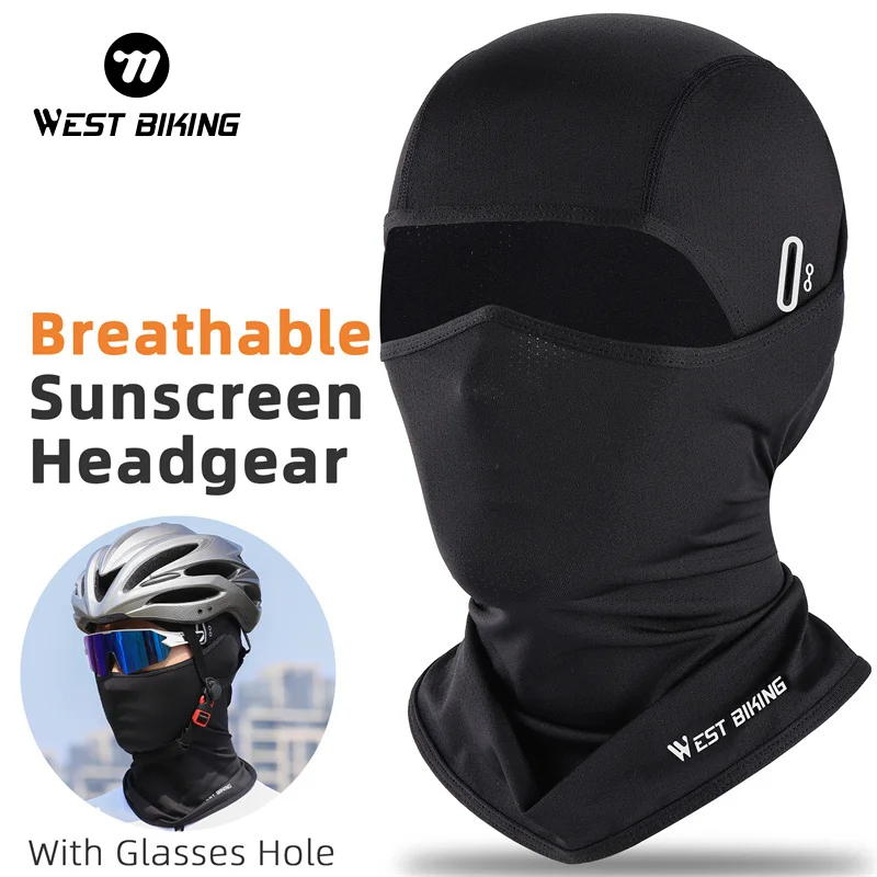 

WEST BIKING Black Breathable Balaclava Motorcycle Bicycle Face Mask Highly Elastic Quick Drying Breathable Outdoor Sport Gear